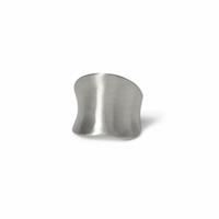 Freedom Silver Tone Brushed Chunky Ring - Medium
