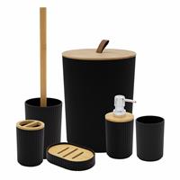 Anika 6-Piece Bathroom Accessory Set - Black