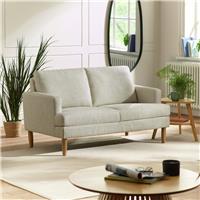 Julian Bowen Daisy Fabric 2 Seater Sofa Metal Feet - Beige