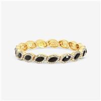 Jon Richard Gold Plated and Jet Navette Stretch Bracelet