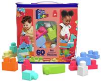 Mega Bloks 60 Piece First Builders Big Building Bag - Pastel