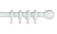 Home Essentials 1.2m Wooden Curtain Pole - White