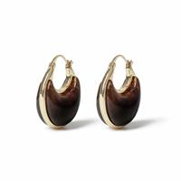 Freedom Tortoiseshell Chunky Hoop Earrings