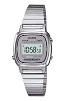 Casio Chrome Coloured Stainless Steel Bracelet Watch