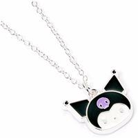 Hello Kitty Gold Tone Metal and Pearlised Enamel Kuromi Pendant Necklace