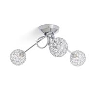 Argos Home Beaded Globes 3 Arm Ceiling Light - Metallic