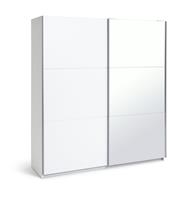 Habitat Holsted Large White & Mirror Sliding Wardrobe