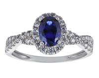 Revere 9ct White Gold Cubic Zirconia Engagement Ring - P