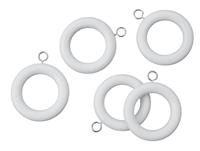 Argos Home Pack of 20 Wooden Curtain Rings - White
