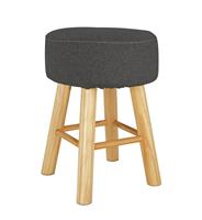 Habitat Sophie Small Fabric Stool - Charcoal