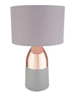 Argos Home Pluto Touch Table Lamp - Copper & Grey