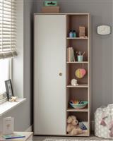 Argos Home Camden 1 Door Shelved Wardrobe - White and Acacia