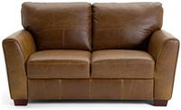 Habitat Milford Leather 2 Seater Sofa - Tan