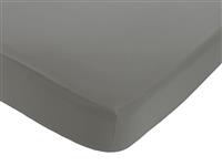 Habitat Washed Plain Stone Grey Fitted Sheet - Kingsize