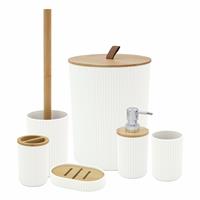 Anika 6-Piece Bathroom Accessory Set - White