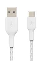 Belkin Braided USB-C to USB-A 3m Cable - White