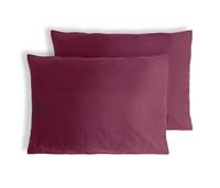 Habitat Cotton Rich 180 TC Plain Pillowcase Pair - Berry