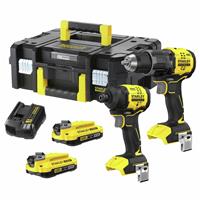 Stanley Fatmax V20 Cordless Combi Drill and Impact Driver Set - 18V