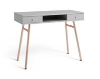 Habitat Valence Office Desk - Grey and Rose Gold