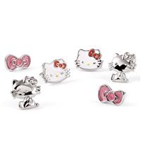 Hello Kitty Stud Earrings Set - Pack of 3