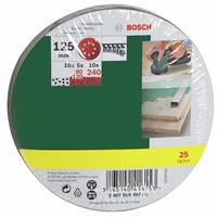 Bosch 125mm Random Orbital Sanding Sheets - Pack of 25