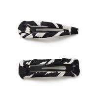 Freedom Zebra Print Hair Clips - Pack of 2