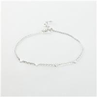 Revere Sterling Silver Mini Hearts Bracelet
