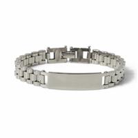 Uncommon Souls Silver Tone Stainless Steel Classic Linked Band Bracelet