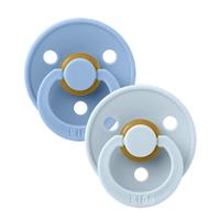 BIBS Colour Pacifier 2 Pack - Sky Blue/Baby Blue