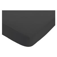 Habitat Washed Plain Charcoal Fitted Sheet - Double