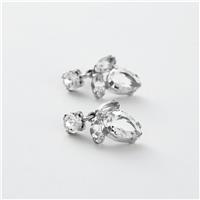 Revere 925 Sterling Silver Crystal Drop Earrings