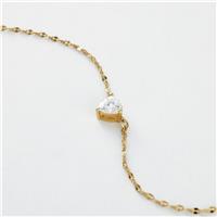 Revere Gold Plated 925 Sterling Silver Cubic Zirconia Heart Pedant Necklace