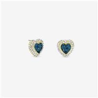 Jon Richard Gold Plated Sapphire Heart Earrings