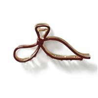 Flitzy Burgundy Bow Hair Claw Clip