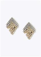 Freedom Gold Tone Chainmail Earrings