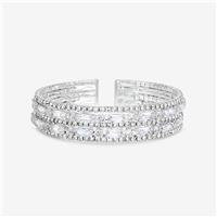Jon Richard Rhodium Plated Crystal Multi Stone Cuff