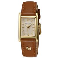 Radley Gold Plated Case Brown Leather Strap Watch