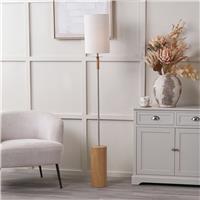 Pacific Bonham Steel Veneer Statement Floor Lamp