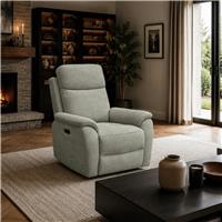Aspire Kingsmere Fabric Power Rise Recliner Chair - Grey