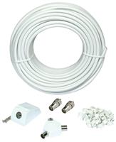 25m Aerial Extension Lead - White