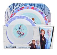 Disney Frozen Kids Plastic Dinner Set - Purple