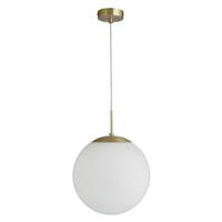 Habitat Boyd Glass & Metal Pendant Light - Brass