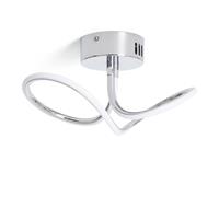 Argos Home Bow Flush to Ceiling Light - Chrome