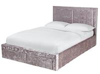 Argos Home Kourtney Kingsize Ottoman Velvet Bed Frame Silver