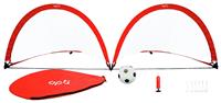 Opti Ball, Pump and 3 x 4ft Pop Up Football Goal - Set of 2