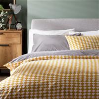 Habitat Cotton Scallop Yellow Reversible Bedding Set -Double