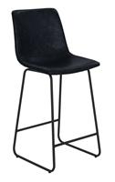 Habitat Joey Faux Leather Bar Stool - Black