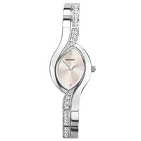 Sekonda Ladies Silver Coloured Oval Twist Bracelet Watch