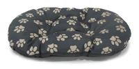 Paw Print Fleece Oval Cushion - Small