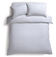 Habitat Stonewashed Cotton Plain White Bedding Set - Double